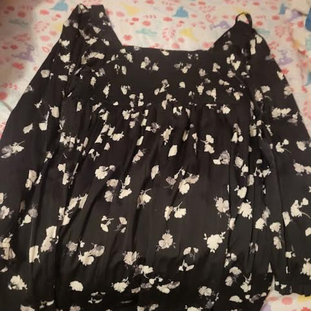 Womens Motherhood Maternity Black Floral Dress Size XL